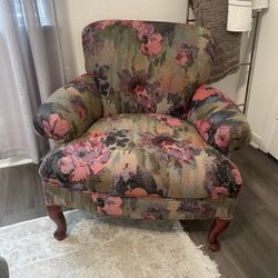 Antique Floral Chair