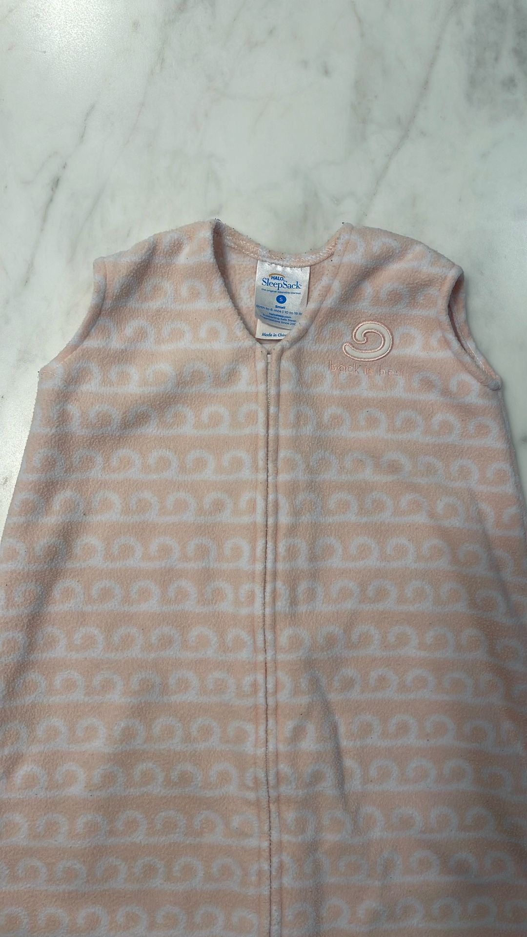 Halo Sleepsack Fleece Pink Pattern Small