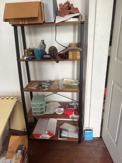 Metal and Wood Shelf Unit