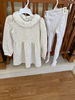 Big Girl Winter Dress with Matching Leggings Size 8 For $6