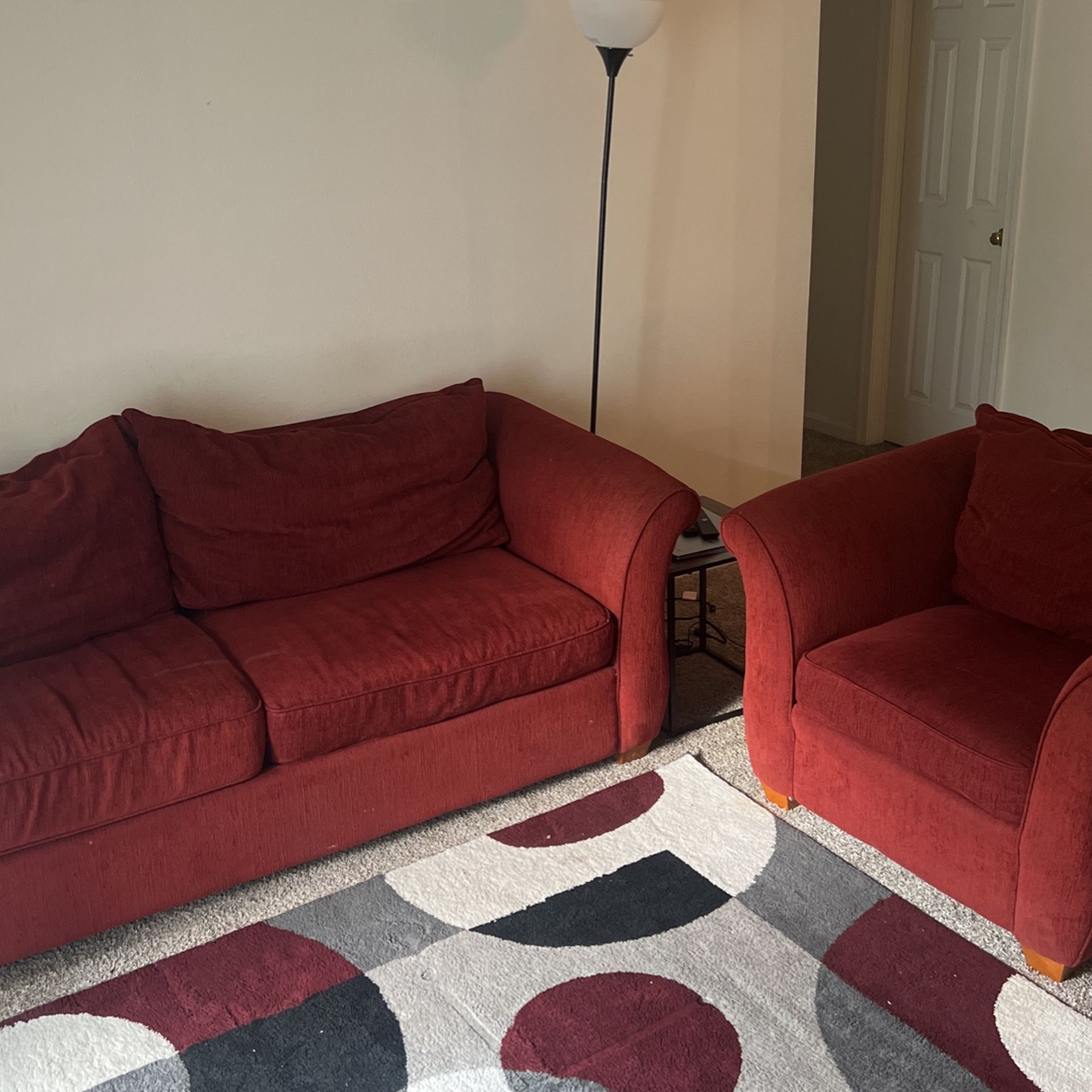 Two Red Couches 