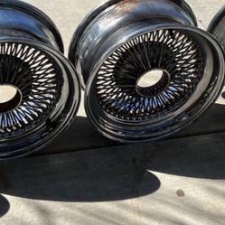 Set of 15”s wire wheels 