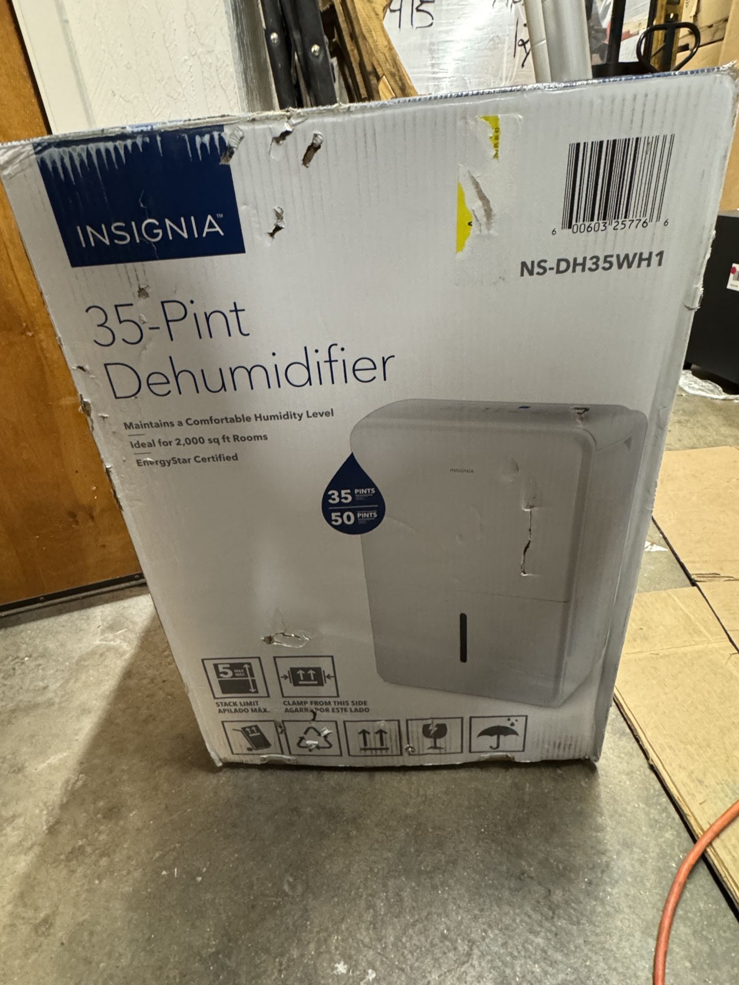 Insignia 35-Pint Dehumidifier with ENERGY STAR Certification - White