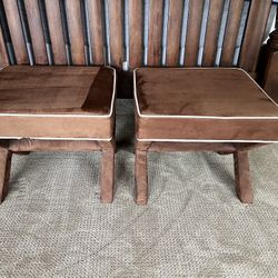 2 Ultra Suede Stools