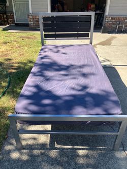 Bed with mattress