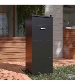 Package Delivery Boxes for Outside, Metal Parcel Drop Box, Large Package Drop Boxes, Secure Anti Theft Package Delivery Box for Porch Curbside with Pa