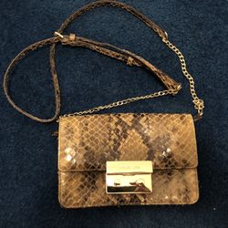 Michael Kors Brown Crocodile Brown Crossbody Purse