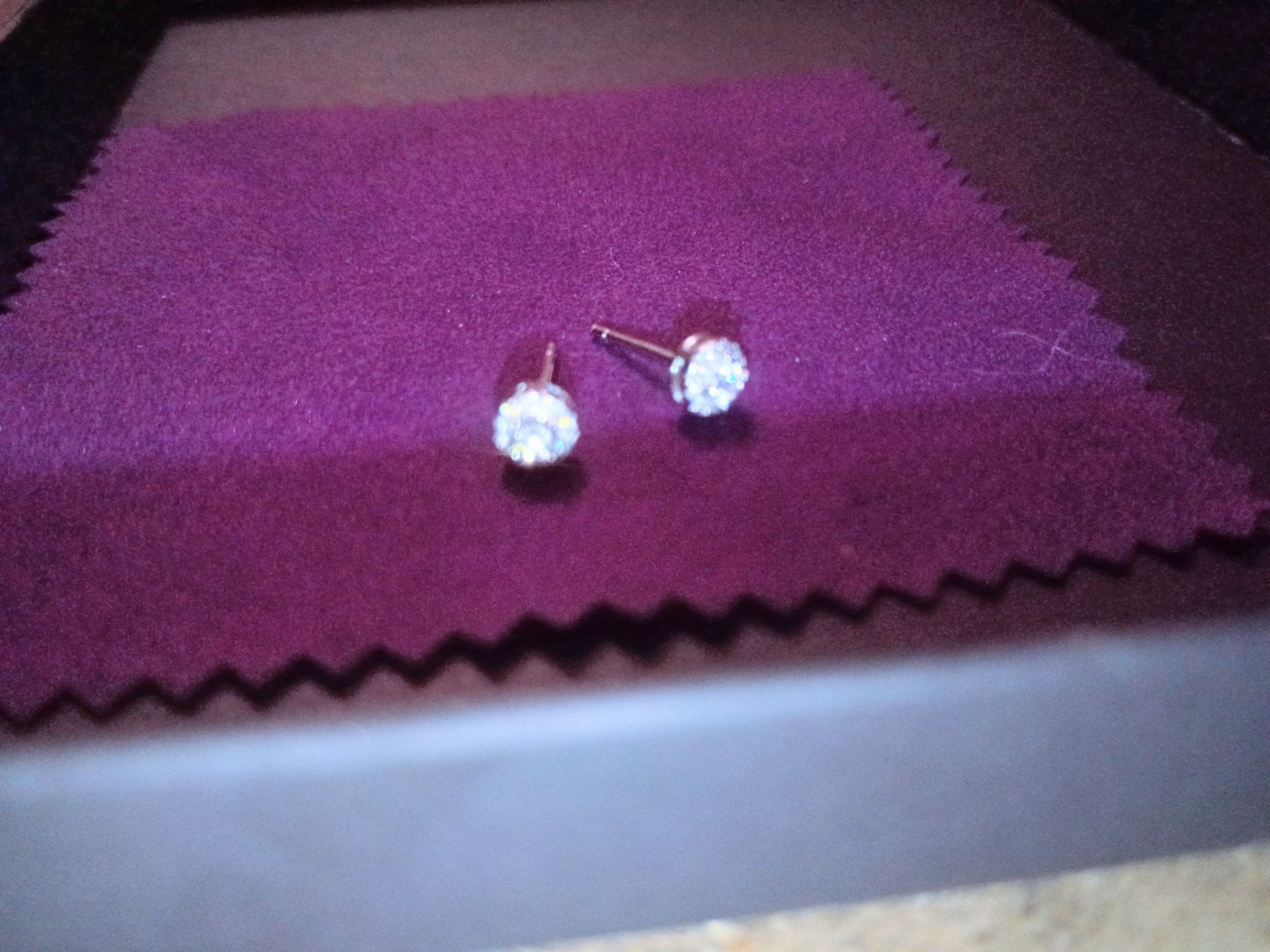 Moisinate sterling silver studs