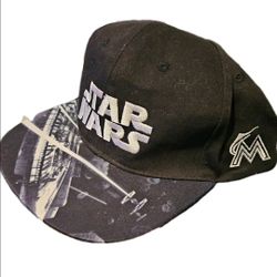 StarWars Snapback Hat Miami Marlins Limited Edition Black