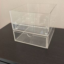 Acrylic Clear Make Up Orgnizer For Fresh And Preserved Roses - With Drawer , $13
