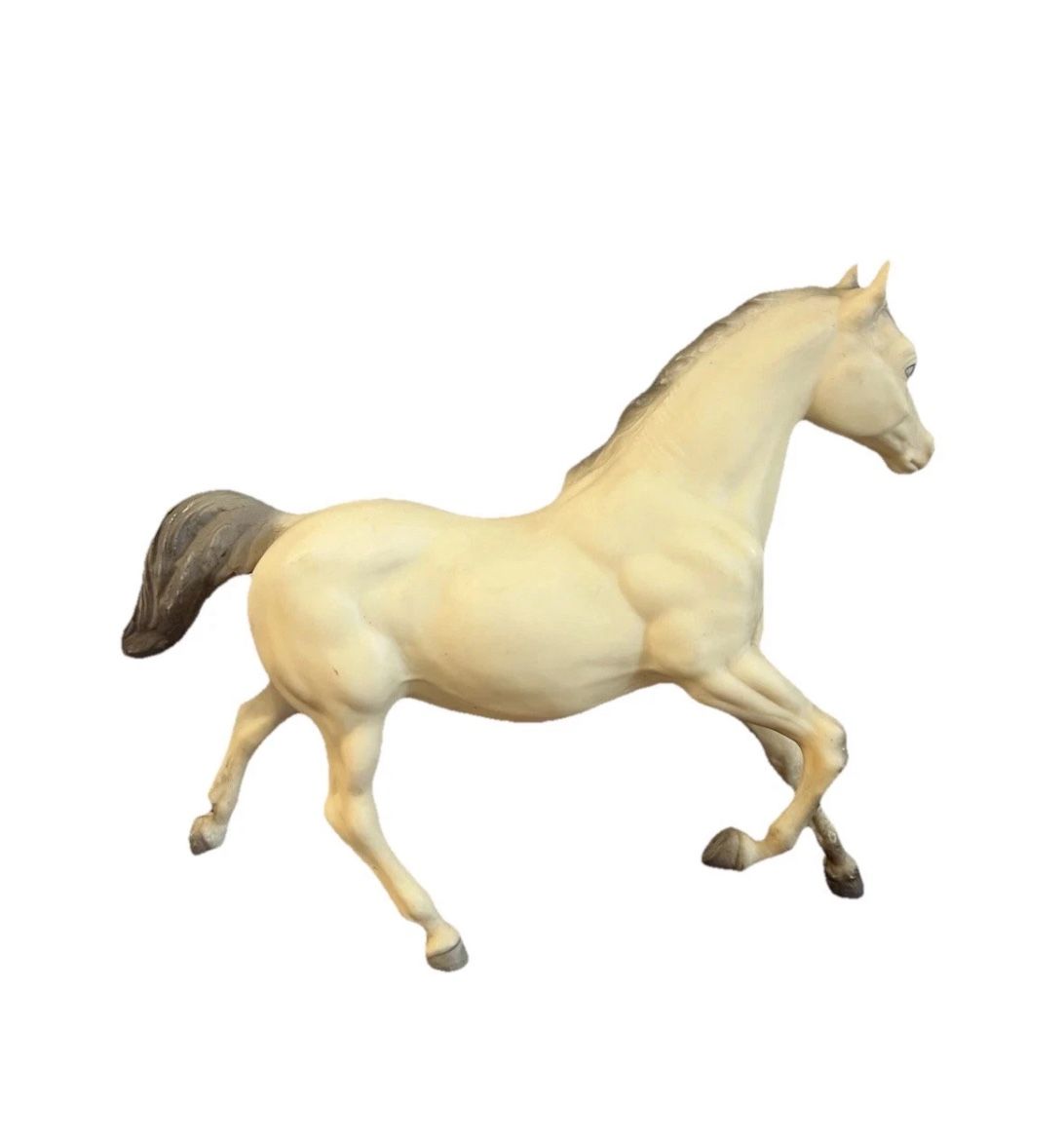 Breyer Horse 120 Running Mare Sugar Alabaster Solid Grey Mane Vintage MCM 60s