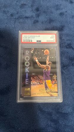 Kobe Bryant Rookie PSA Mint 9 LA Lakers Topps 1996 Stadium Club
