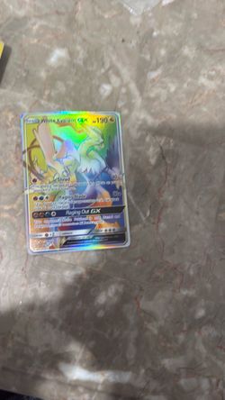 White Kyurem GX Pokémon Holo Card