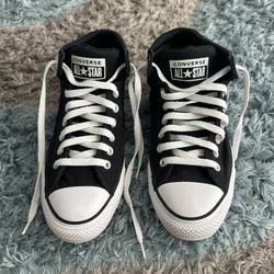 Brand New Converse All Star Mid Top Black Sneakers Men’s Size 9