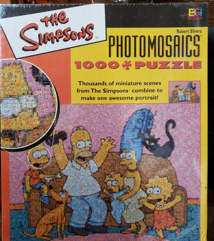 THE SIMPSONS Family Photomosaics 1000+ Piece Jigsaw Puzzle, FOX, Robert Silvers