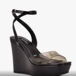 NEW Nine West Klear Wedge Sandal