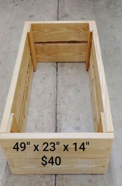 Time To Grow Your Own Food Wood Raised Garden Bed 49" x 23" x 14" Handmade Wooden Planter Box