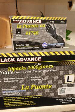 6mil nitrile gloves black color whole box