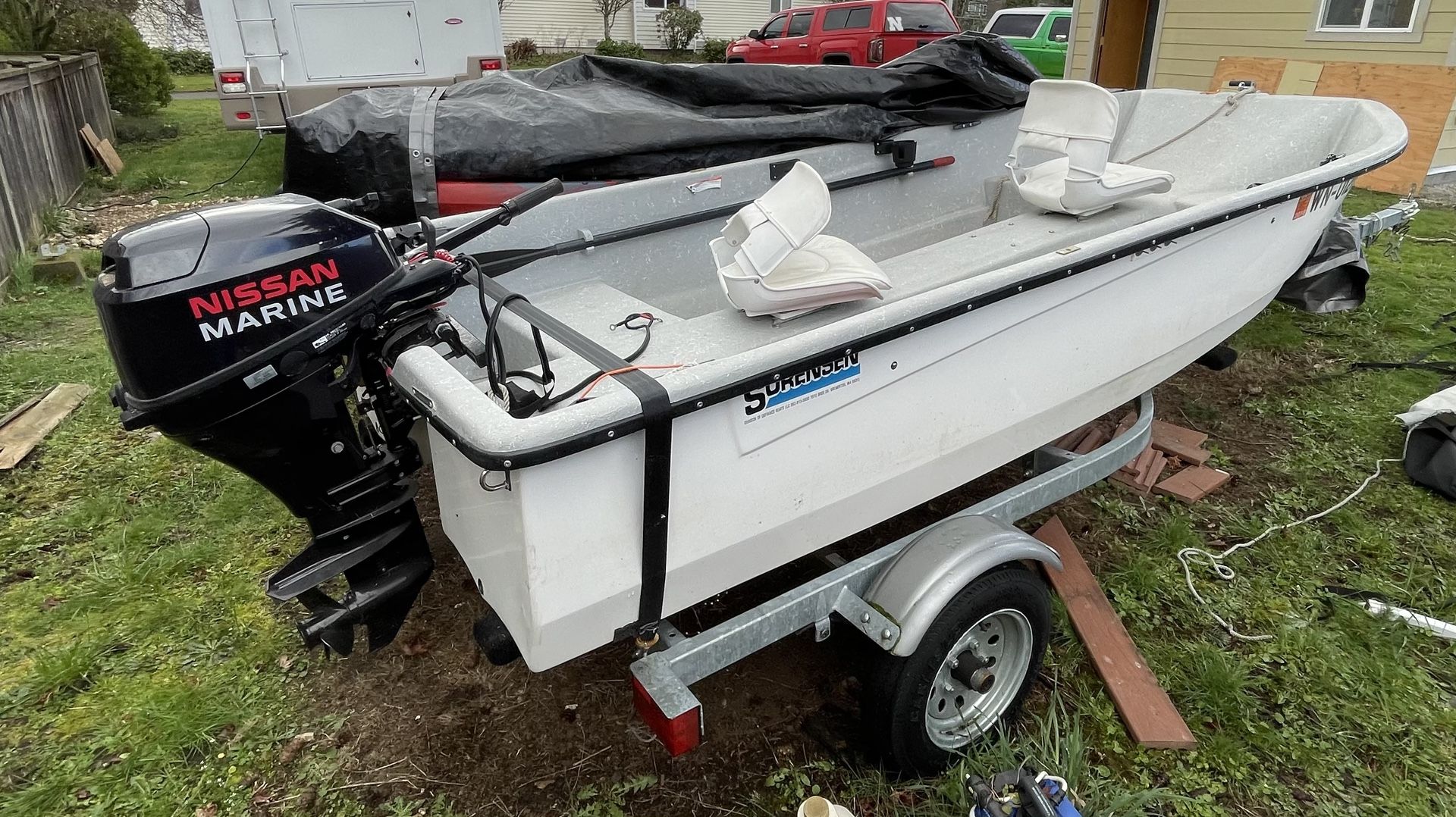 12’ 2015 Sorensen, Like Livingston. 20hp Electric Start.