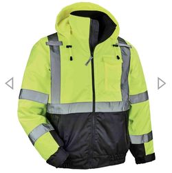 Ergodyne GloWear Quilted Bomber Jacket - Yellow/Lime