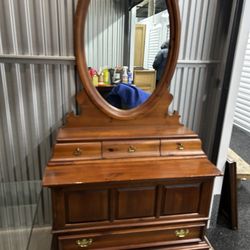 Wooden Vanity With mirror 