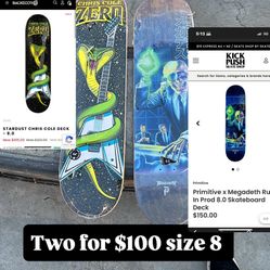 Zero ,Primitive Skate Decks 