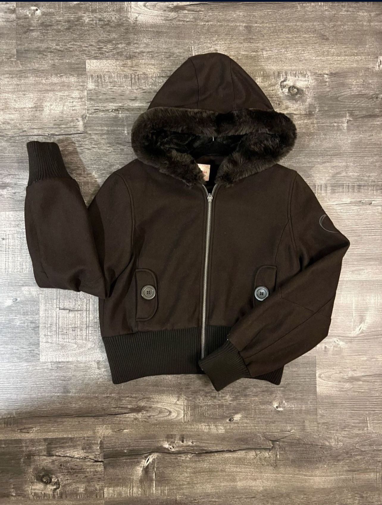 CANDIES BRAND JACKET W/ FAUX FUR HOODIE- Never Used