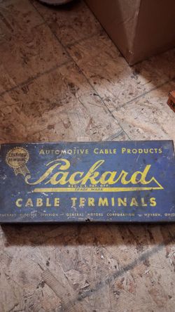 Packard Cable Terminals Vintage Metal Sign