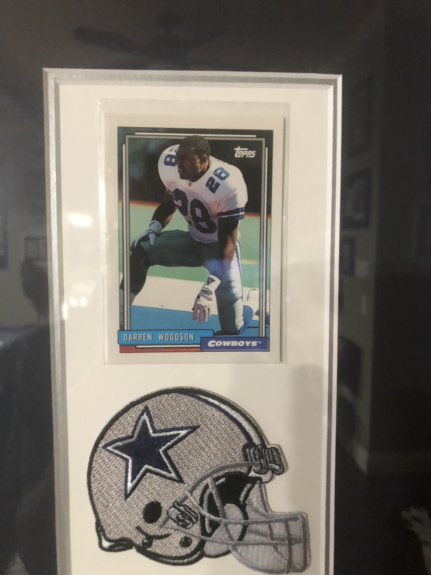 Darren Woodson Signed Framed Photo With Rookie Card And COA
