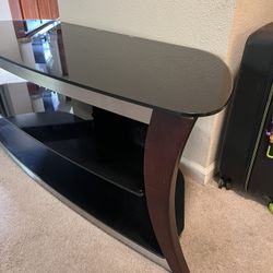 Stylish Glass & Wood TV Stand / Media Console - Excellent Condition
