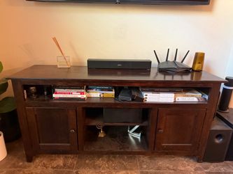 Dark Espresso Wood TV Stand / Entertainment Center