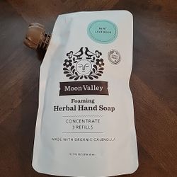NEW!!   Moon Valley Foaming Herbal Hand Soap Concentrate 3 refills