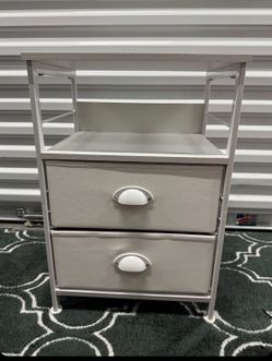 BRAND NEW Small Nightstand End Table w/ 2 Fabric Drawers $20 Price is Firm