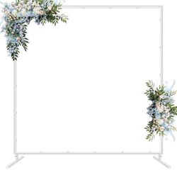 Square Backdrop Stand, 6.6FT Wedding Arch, Metal Balloon Arch Stand, Photo Booth Background Stand Kit, Arch Backdrop Frame For Baby Shower Decoration 