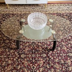 Coffee Table With Crystal Fruitbowl 