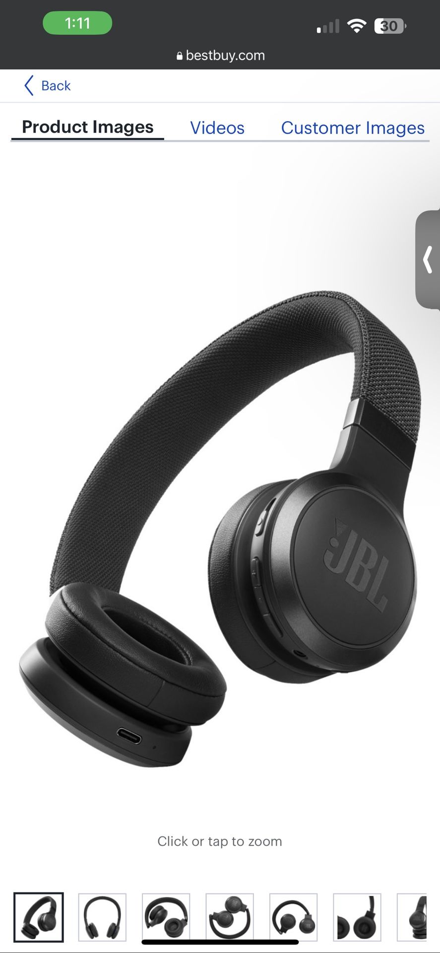 JBL - Live460NC Wireless Noise Cancelling On-Ear Headphones 