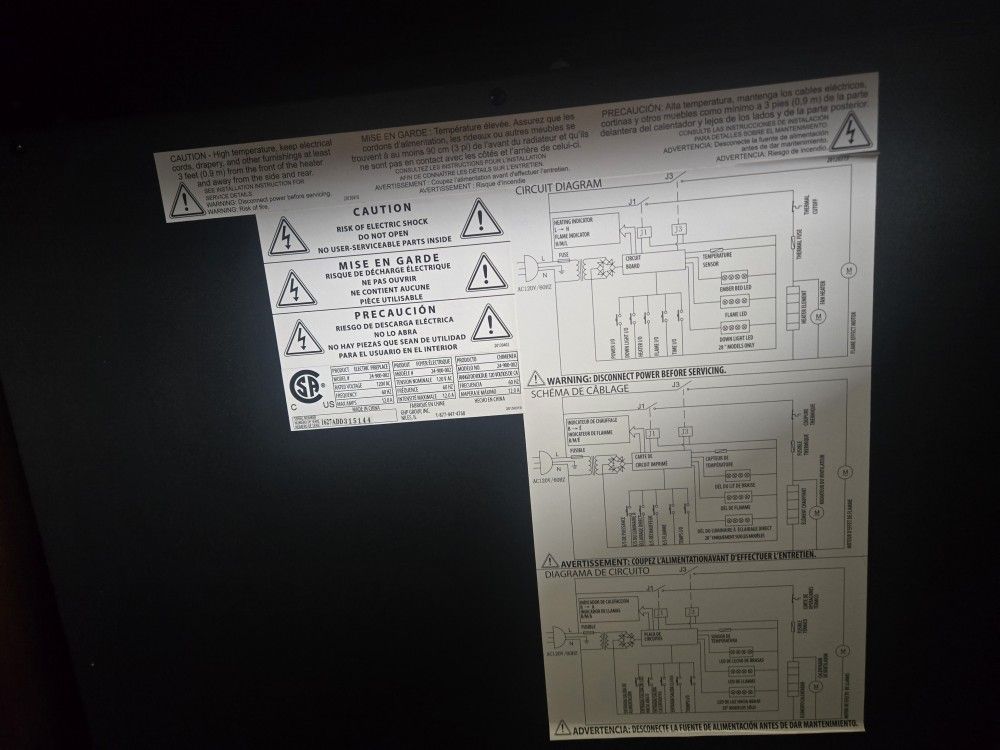 Electric Fireplace / Tv Stand, Model # 24-900-002