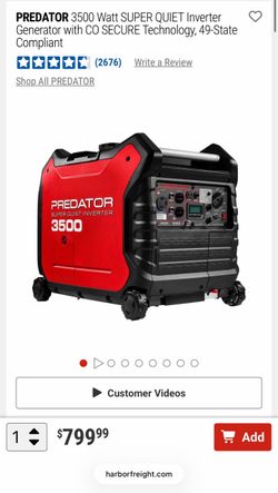 Predator 3500 inverter generator