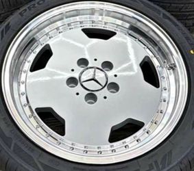 Mercedes 18” staggered. Amg monoblock Styie new rims tires set sl500 e350 e320 s500 s430 500 sl