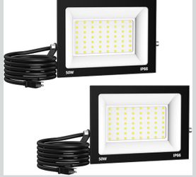 50W LED Flood Lights Outdoor 2 Pack