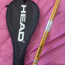 This racquet features Head's Liquidmetal technology,