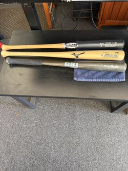 3-New Wood Baseball Bats-Zinger-Mizuno-Marucci