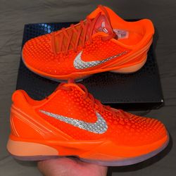 Nike Kobe 6 Total Orange GS Size 5.5y / 7W