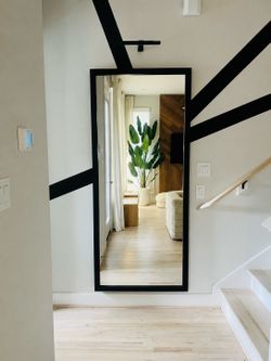 Modern Black Floor Mirror -72in Tall