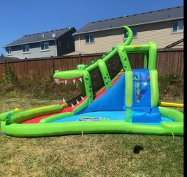 Water Slide Inflatable Backyard Waterslide Kids Swimming Pool Costco