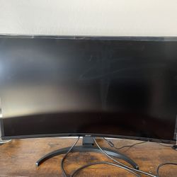 Acer 32” Curved Monitor And Standing Desk