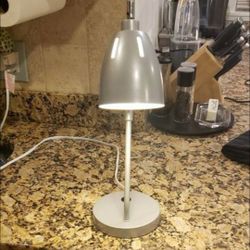 Intertek Brushed Steel Desk/Table Lamp W/Swivel Head