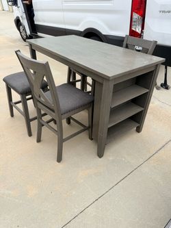 Gray Counter Height Dining Table