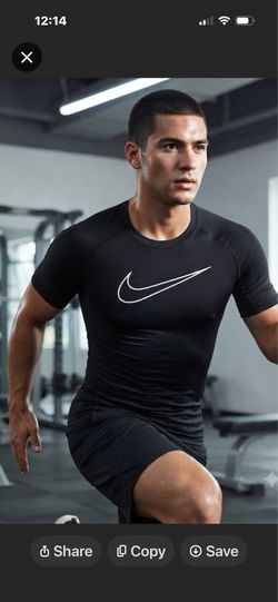Nike Pro Dri-FIT Tight Fit Athletic Shirt - Black Size S