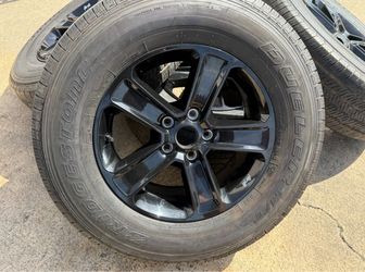 5x 18" Jeep Wrangler Altitude Sahara Black OEM wheels rims 9(contact info removed) USED TIRES 20%